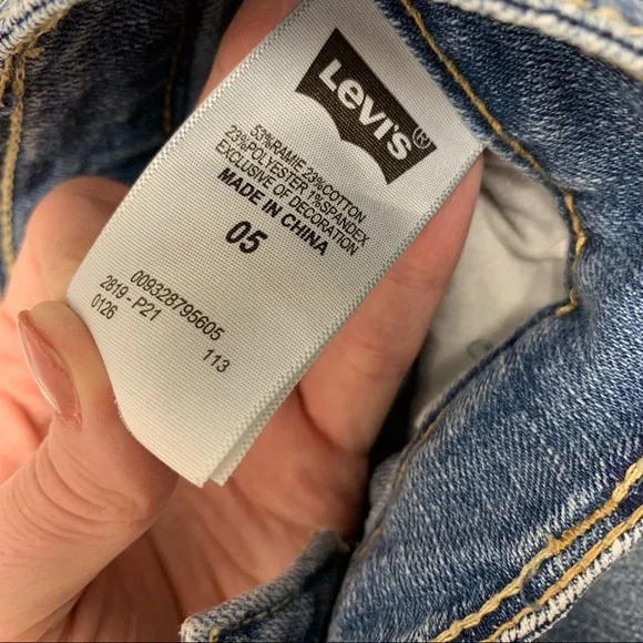 Levi’s Shorty Short Polka‎ Dot Denim Jean Shorts - Picture 5 of 8